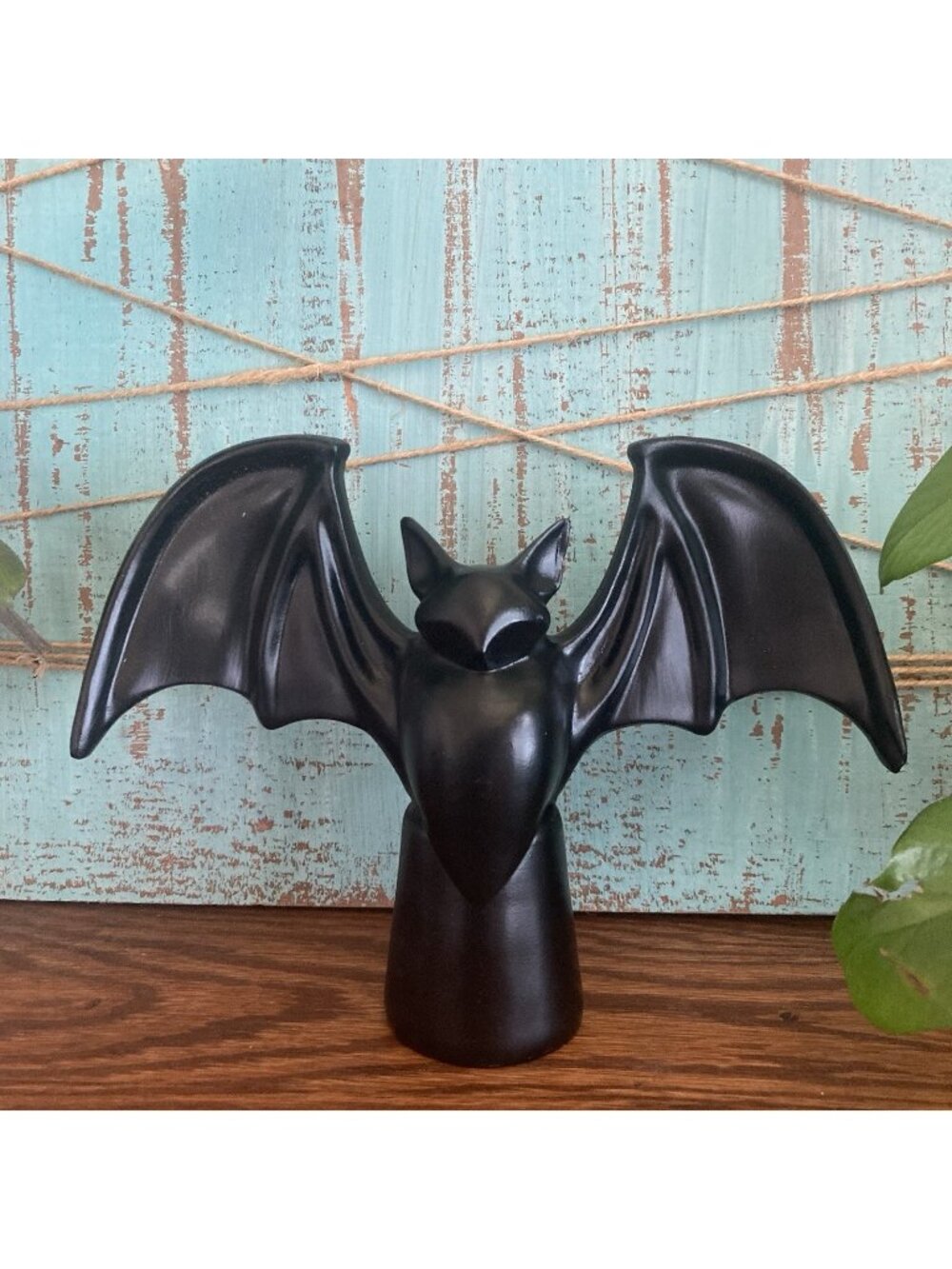 Hot Topic Black Bat Goth Christmas Halloween Tree Topper Ceramic
